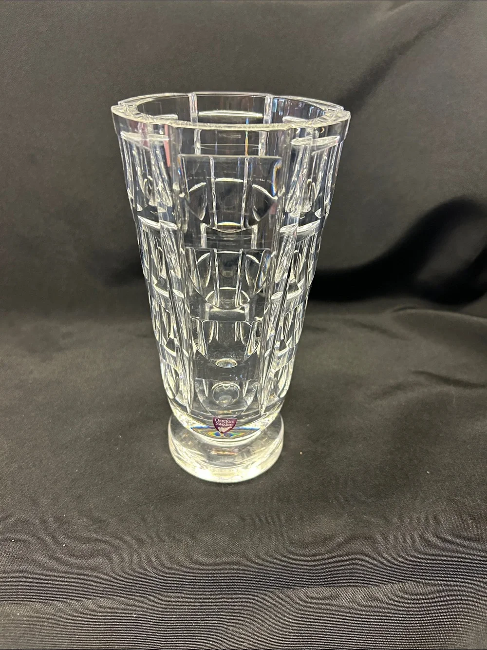 Orrefors Thousand Windows crystal vase